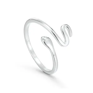 Sterling Silver Long Snake Ring