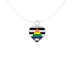 Straight Ally Flag Rectangle Necklaces