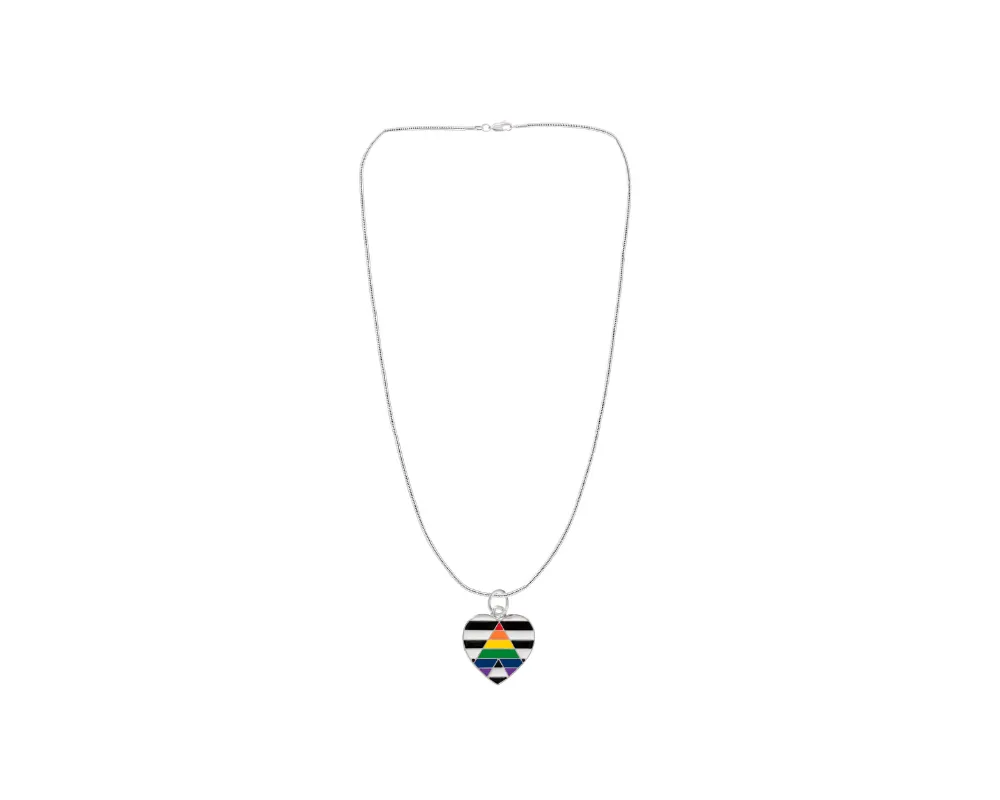 Straight Ally Flag Rectangle Necklaces