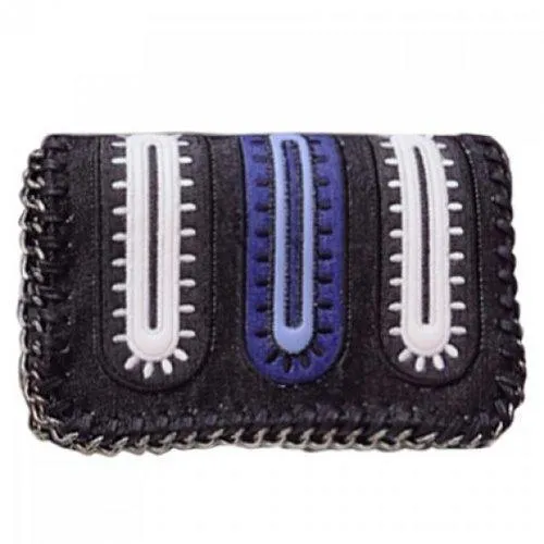 Stylish Color Matching and Chains Design Women's Crossbody Bag - Black