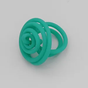 Teal Cefalu Swirl Ring