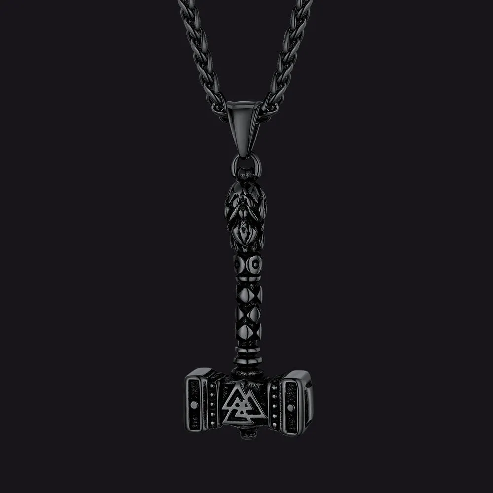 Thor's Hammer Necklace Viking Mjolnir Charm For Men