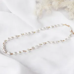 Tigerlily - 18ct Gold or Silver 925 Sterling Silver Pearl Necklace