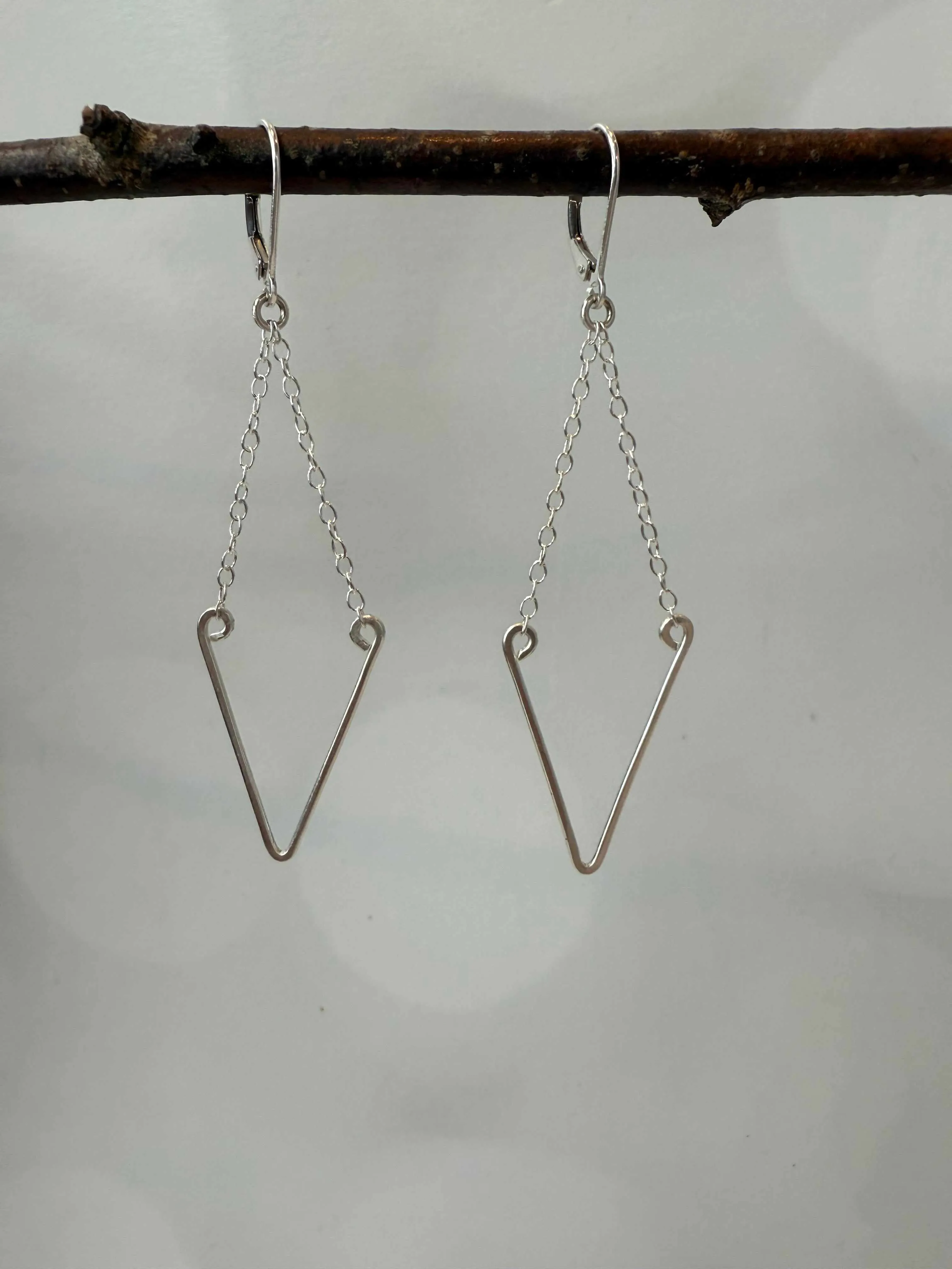 Triangle Chain Earrings