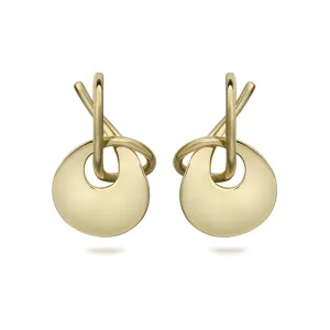 Twizzle Bombay Round Yellow Gold Earrings