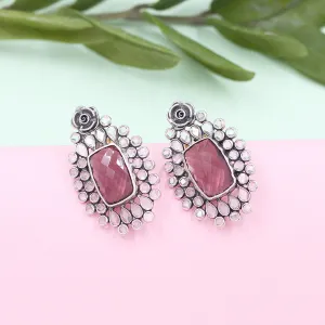 Unique Silver Earrings with Exquisite Hydro Gemstones