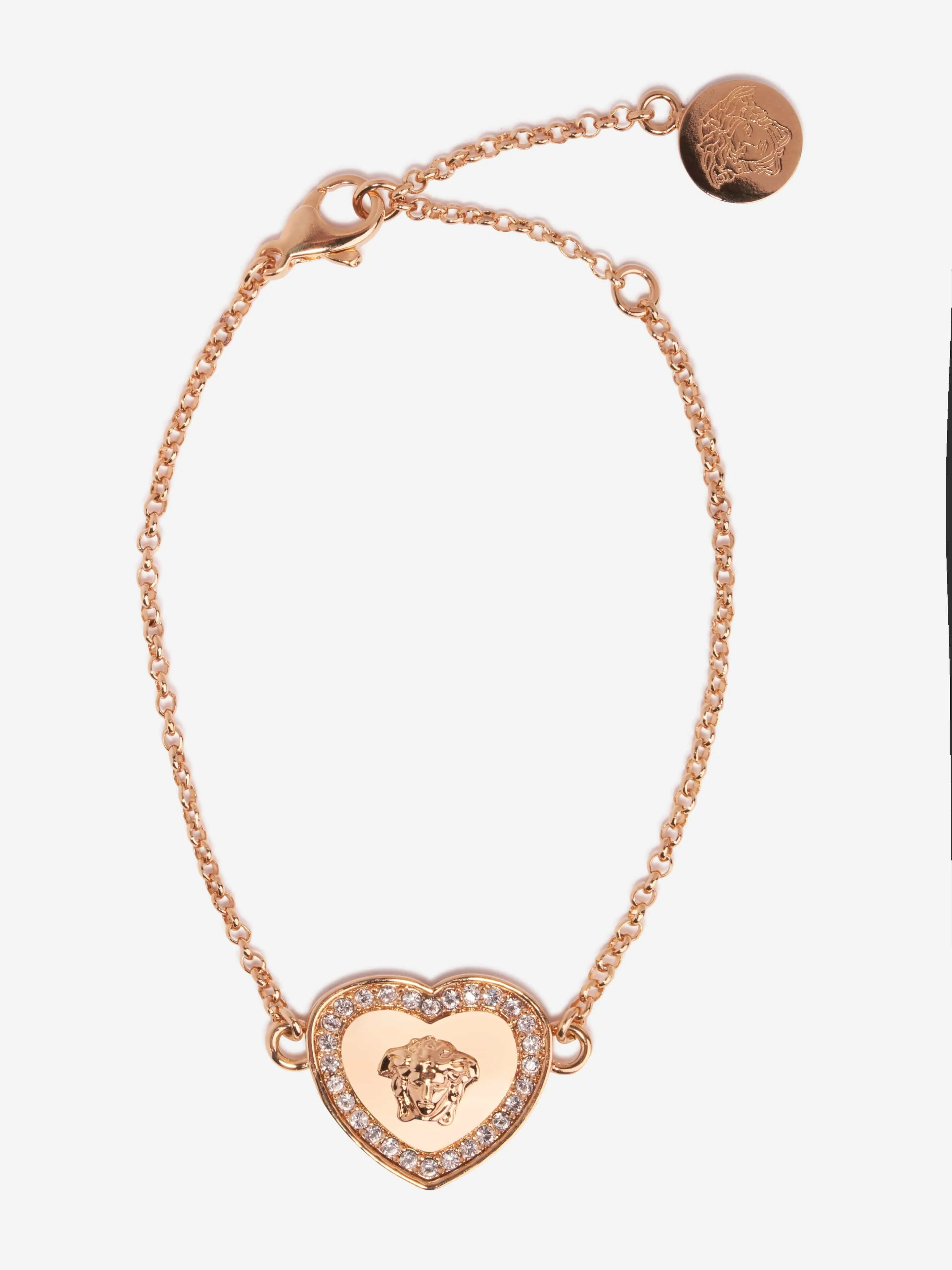 Versace Girls Heart Logo Bracelet in Gold