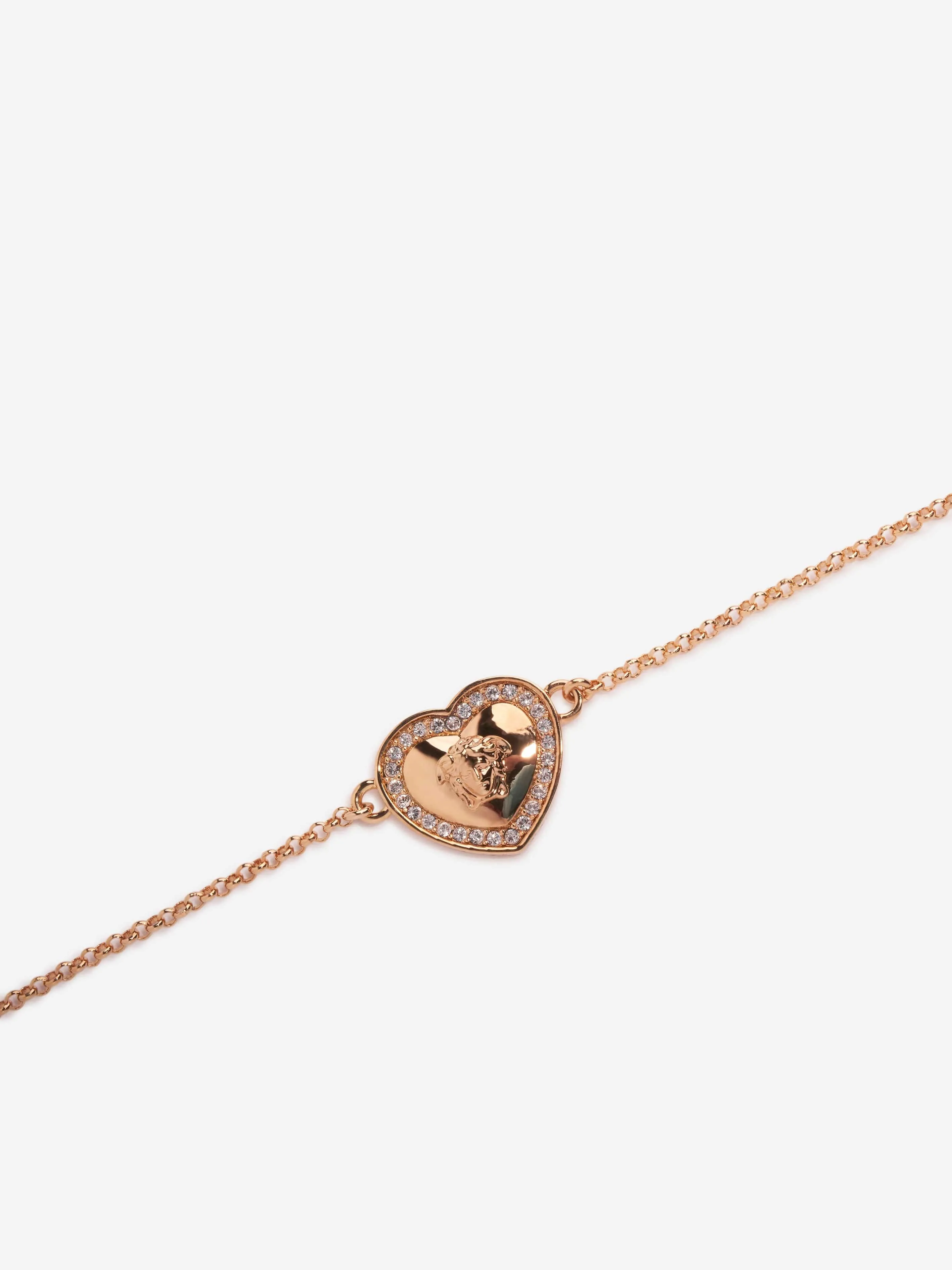 Versace Girls Heart Logo Bracelet in Gold