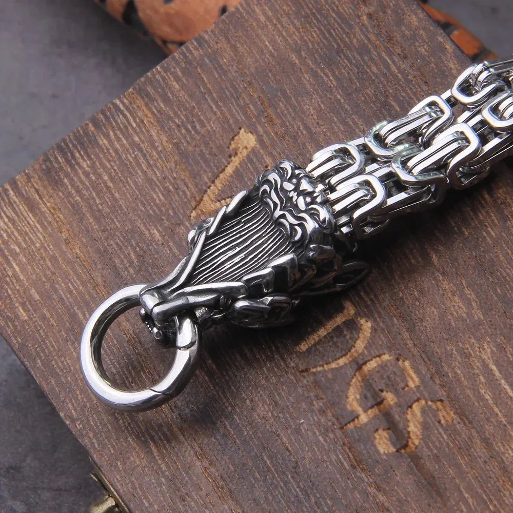 Wolf Viking Mjolnir Necklace