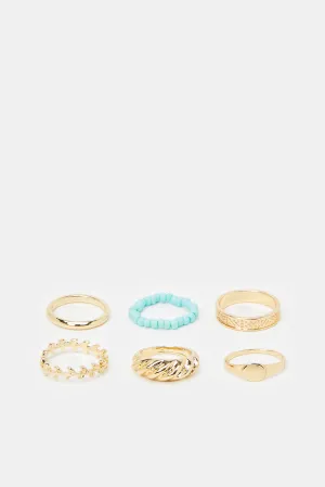 Women Assorted Ring Set (6x Piece)