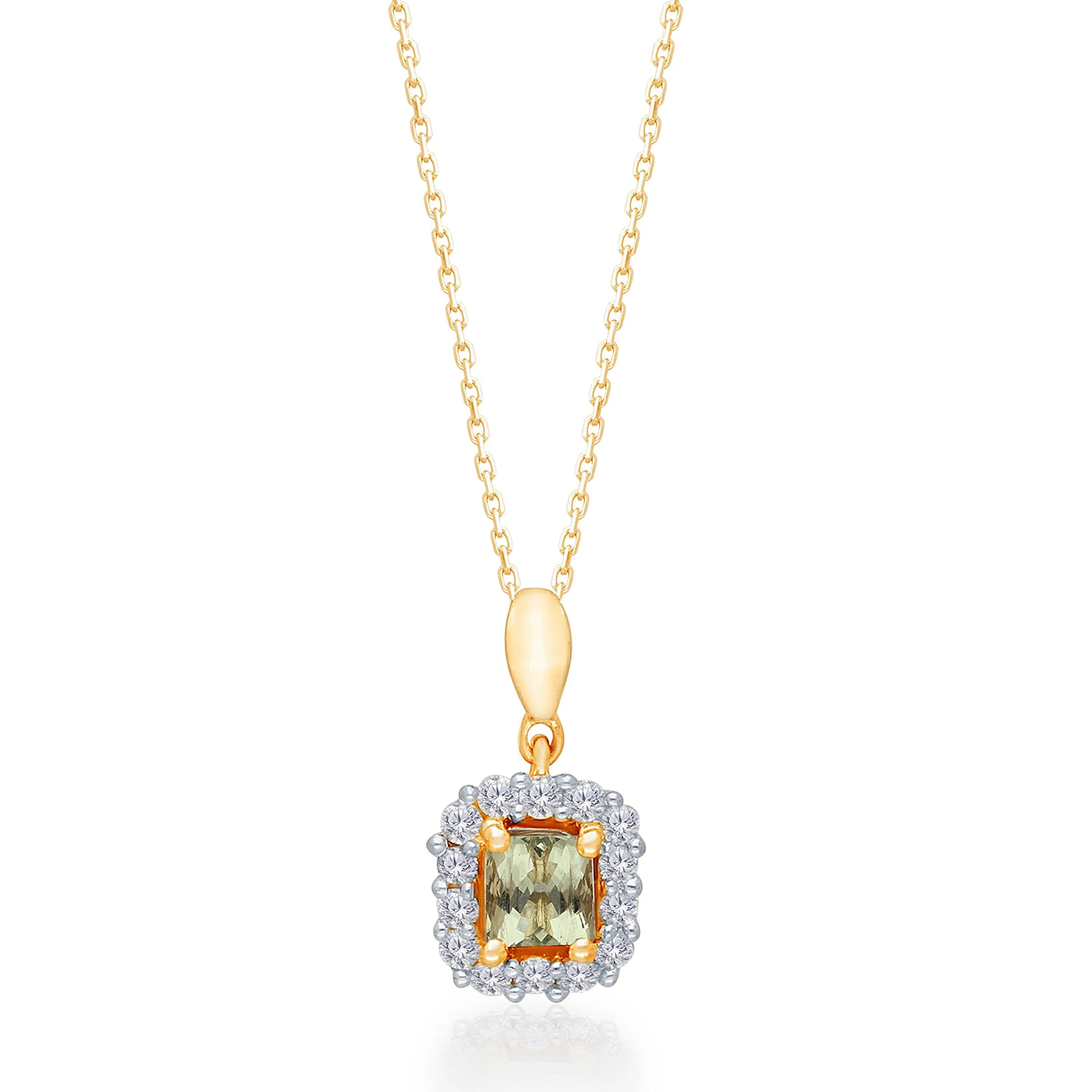 Yellow Gold Csarite® & Diamond Heirloom Pendant