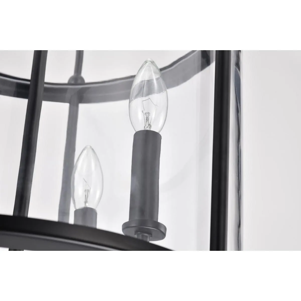 Yorktown 16 in. 4 lights Pendant Light Matte Black Finish